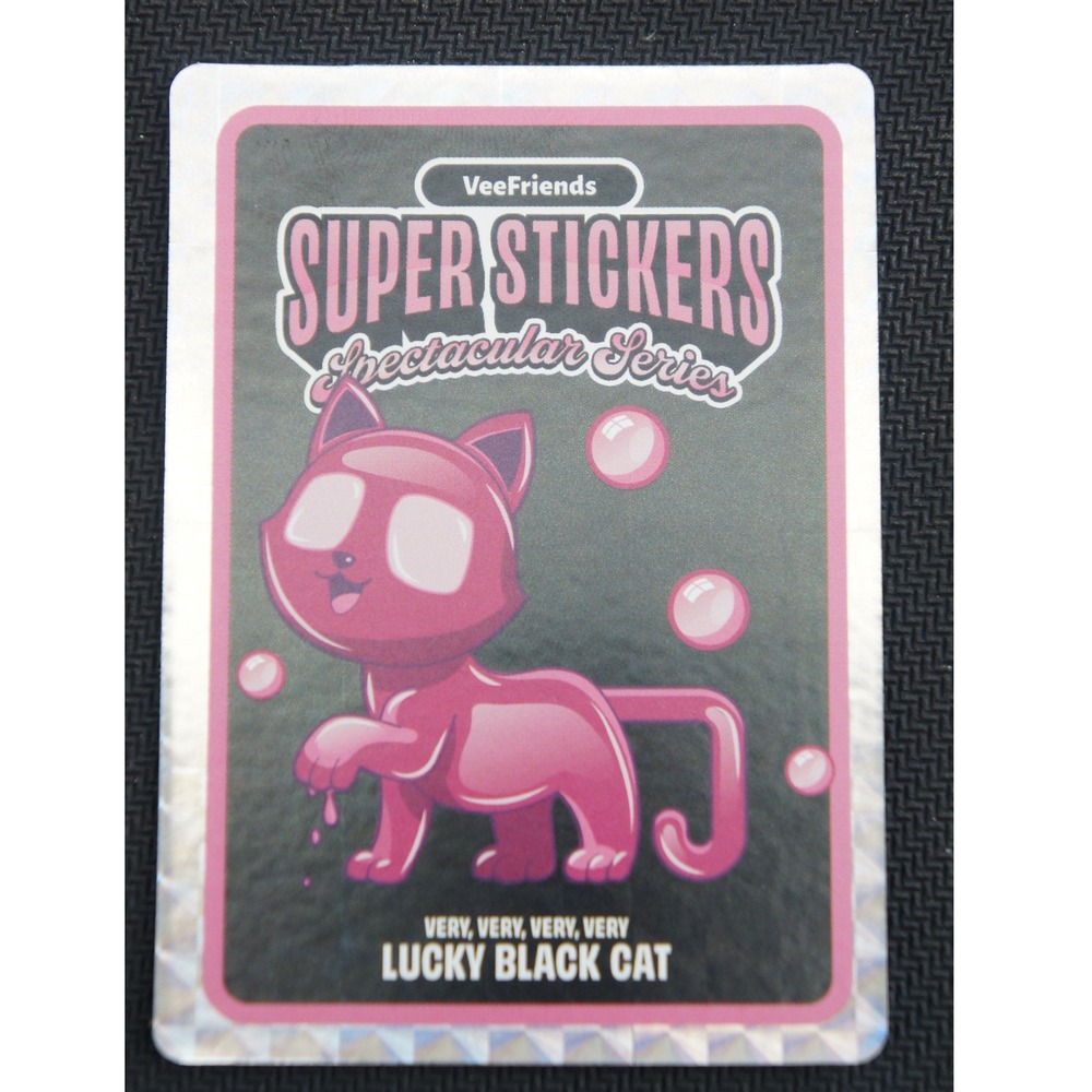 VeeFriends Super Stickers Spectacular Series Very Lucky Black Cat Bubble Gum